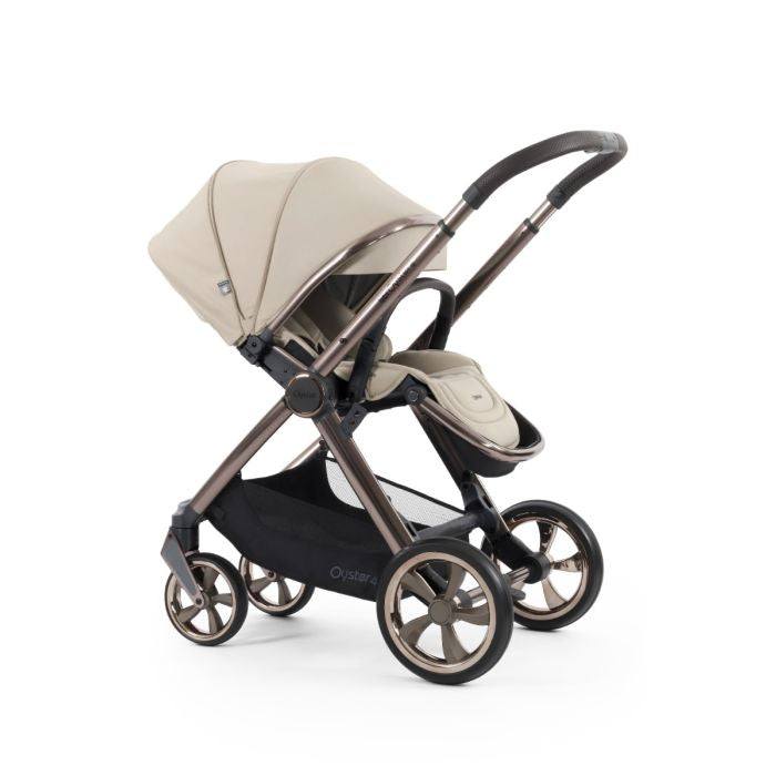 BabyStyle Oyster4 Pushchair Essential 5 Piece Bundle with Cybex Cloud T i-Size Car Seat and Base - Buttermilk
