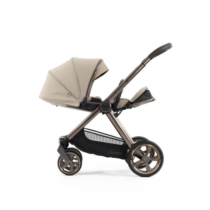 BabyStyle Oyster4 Pushchair Essential 5 Piece Bundle with Cybex Cloud T i-Size Car Seat and Base - Buttermilk