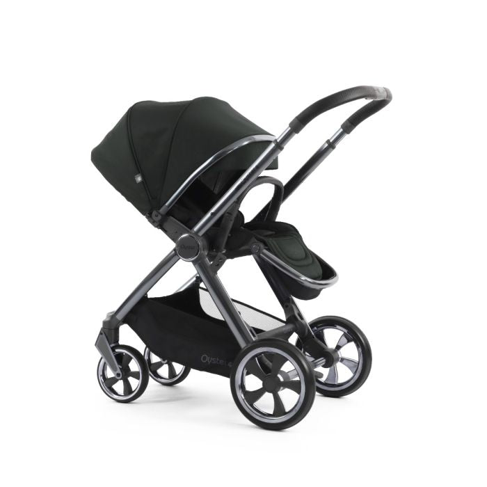 BabyStyle Oyster4 Pushchair Essential 5 Piece Bundle with Cybex Cloud T i-Size Car Seat and Base - Carbonite