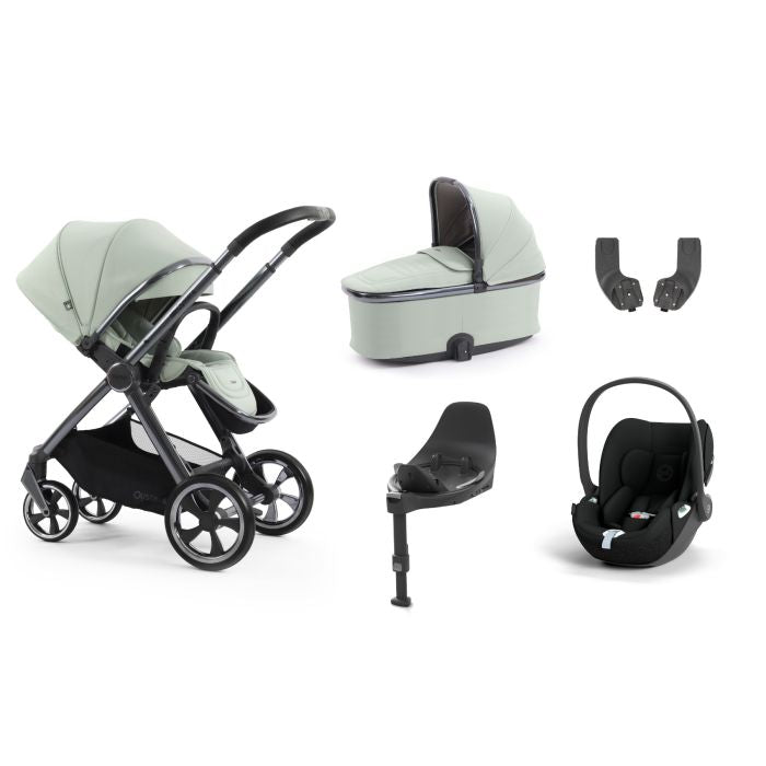 BabyStyle Oyster4 Pushchair Essential 5 Piece Bundle with Cybex Cloud T i-Size Car Seat and Base - Pistachio