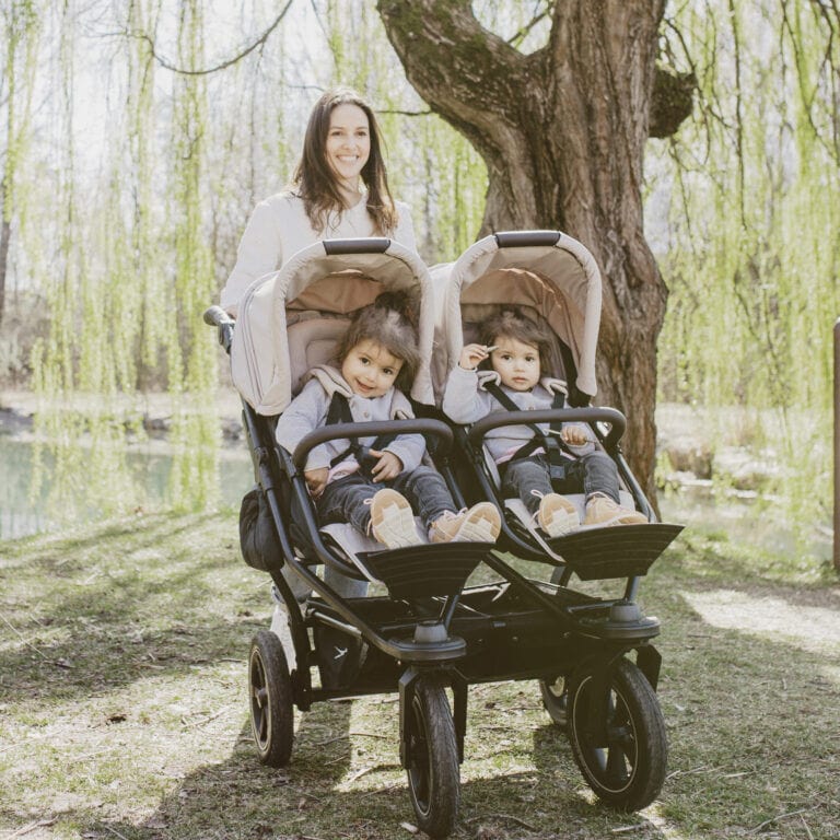 TFK Duo Twin Double Stroller Combi Seat Units - Sand