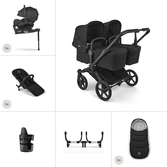 Bugaboo Donkey 6 Twin Ultimate Newborn Bundle Deep Indigo
