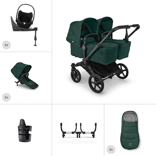 Bugaboo Donkey 6 Twin Ultimate Cloud T Newborn Bundle Fern Green