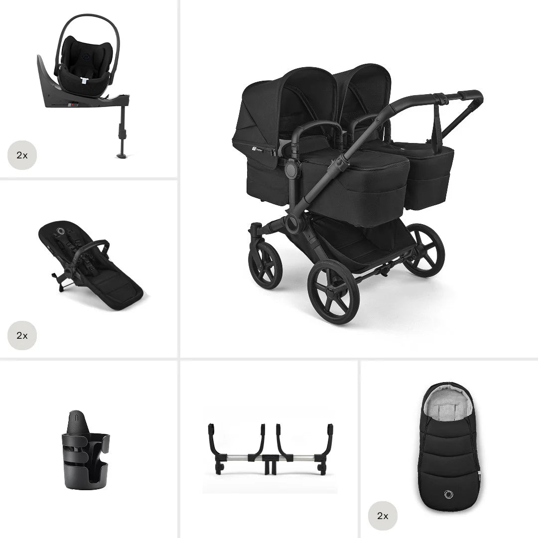 Bugaboo Donkey 6 Twin Ultimate Cloud T Newborn Bundle Heritage Black