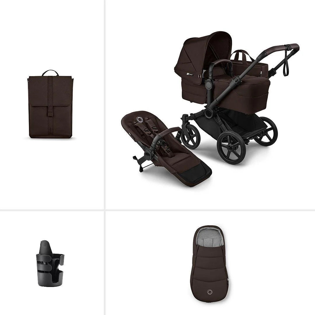 Bugaboo Donkey 6 Single Essential Stroller Bundle Cocoa Brown