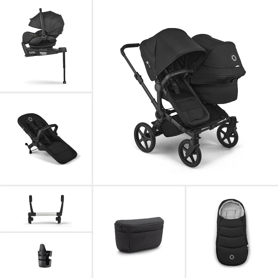 Bugaboo Donkey 6 Double Ultimate Newborn Bundle Heritage Black