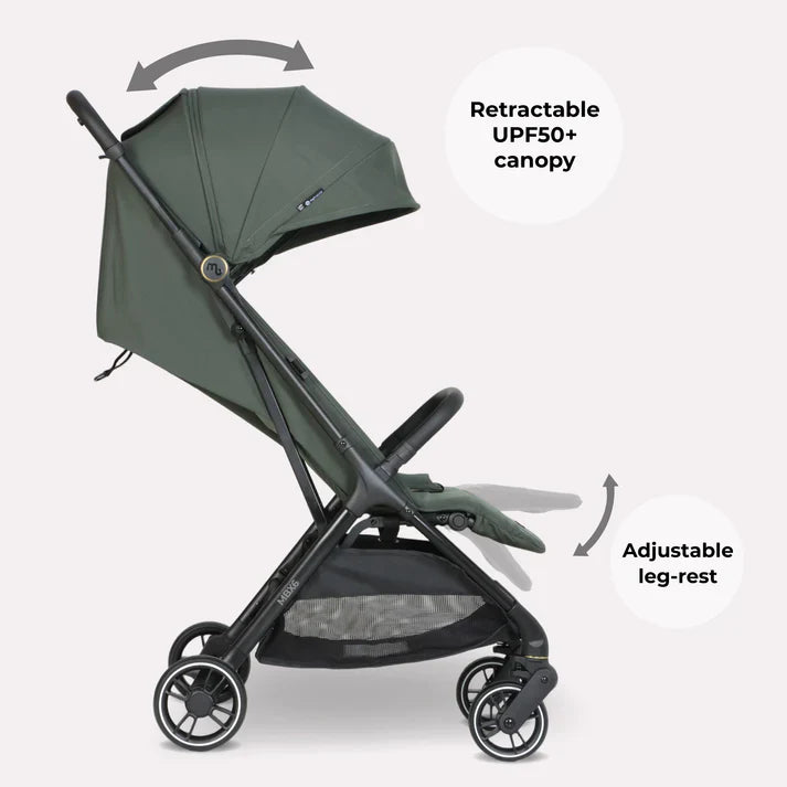 My Babiie MBX6 Auto-Fold Compact Stroller - Forest Green