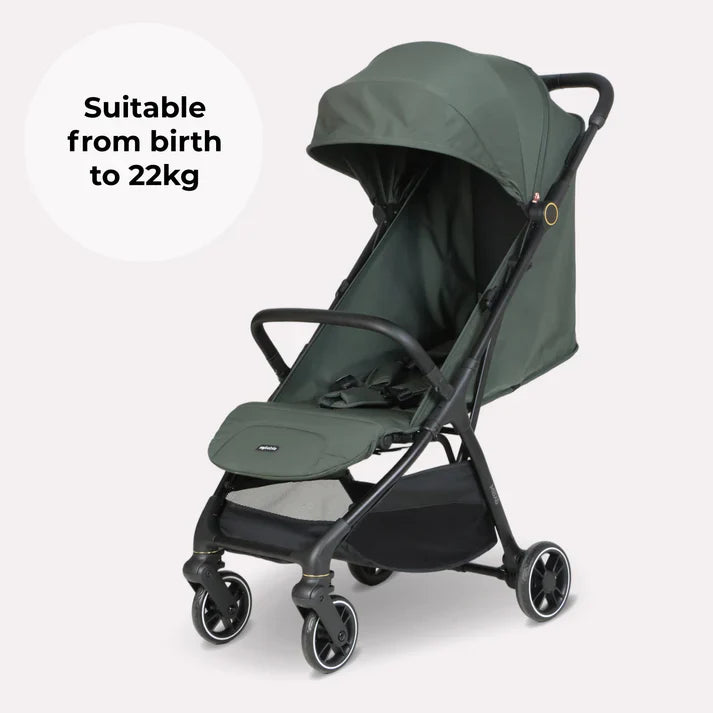 My Babiie MBX6 Auto-Fold Compact Stroller - Forest Green