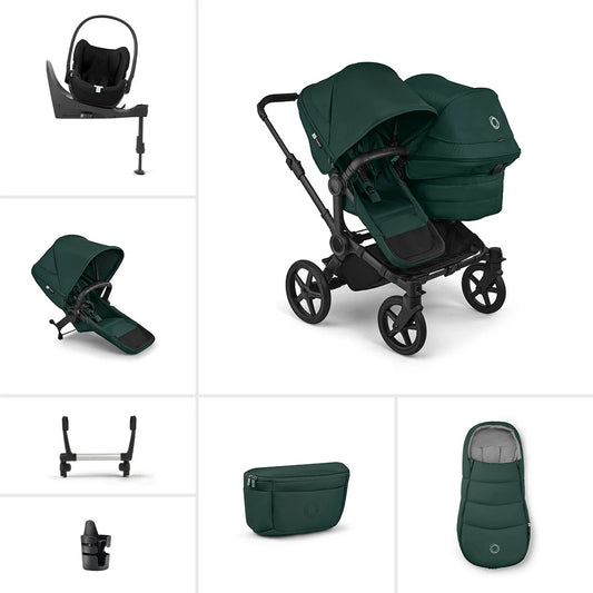 Bugaboo Donkey 6 Double Ultimate Cloud T Newborn Bundle Fern Green