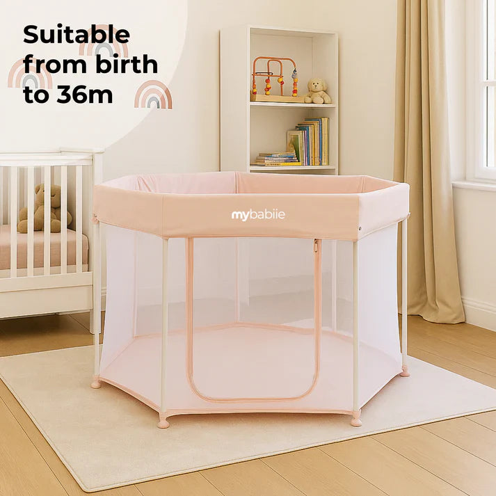 My Babiie Baby Play Pen – Blush Pink