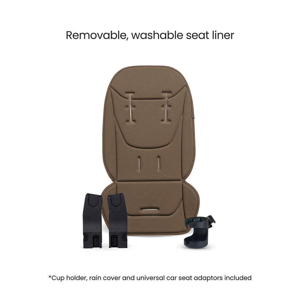 Silver Cross Breez Ultimate 360 Cloud T Beige Car Seat Bundle - Maple Cozy Beige Cloud T
