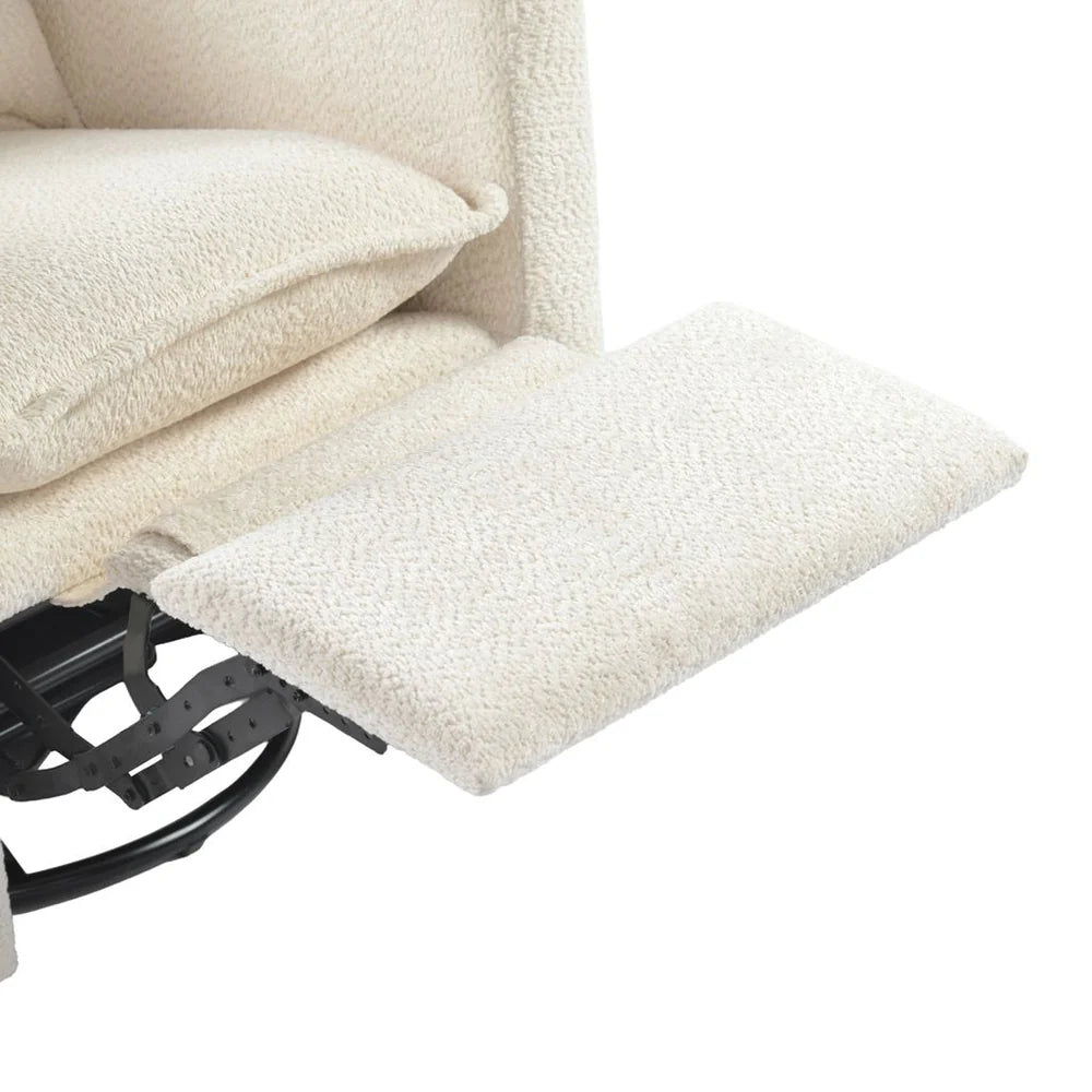 Bebe & Beyond Nestler Nursing Chair – White Boucle