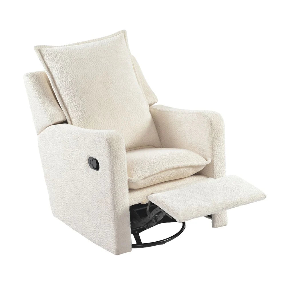 Bebe & Beyond Nestler Nursing Chair – White Boucle