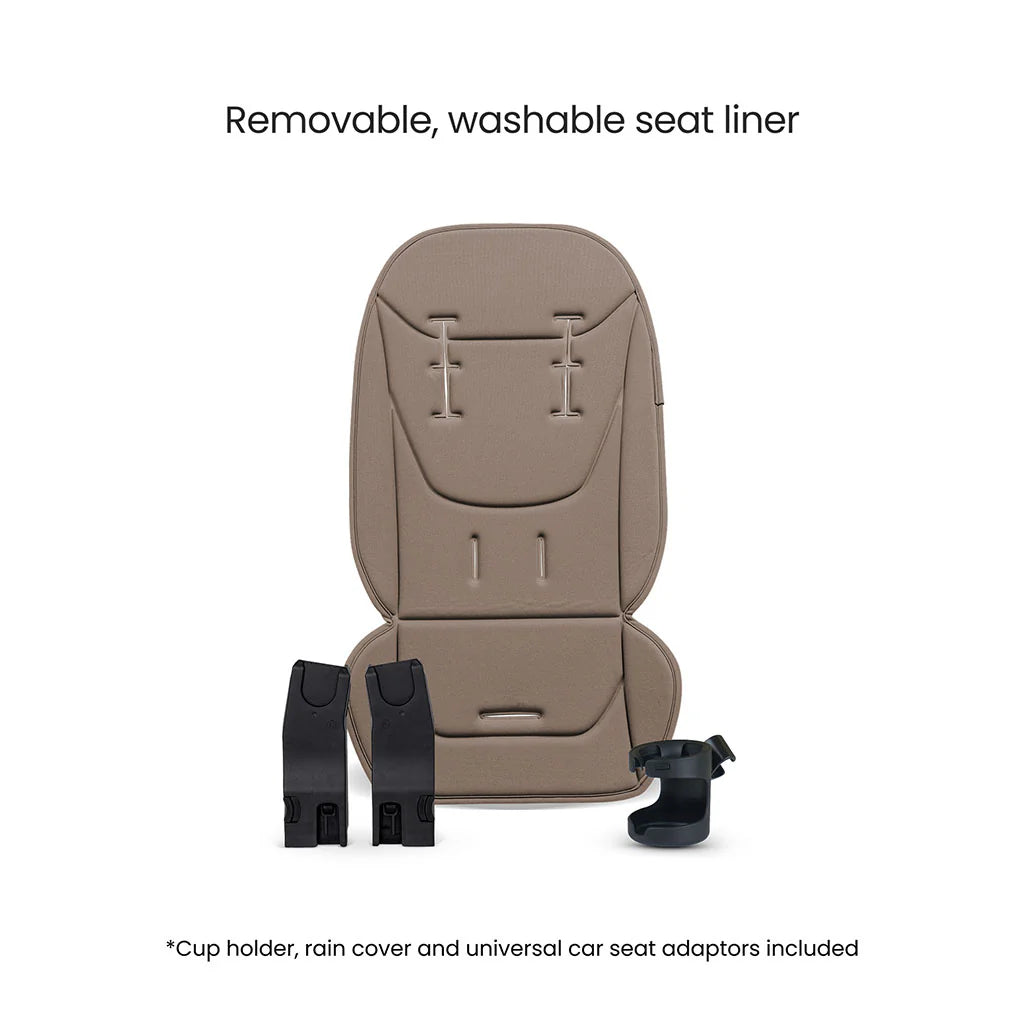 Silver Cross Breez Ultimate 360 Cloud T Beige Car Seat Bundle - Champagne Cozy Beige Cloud T