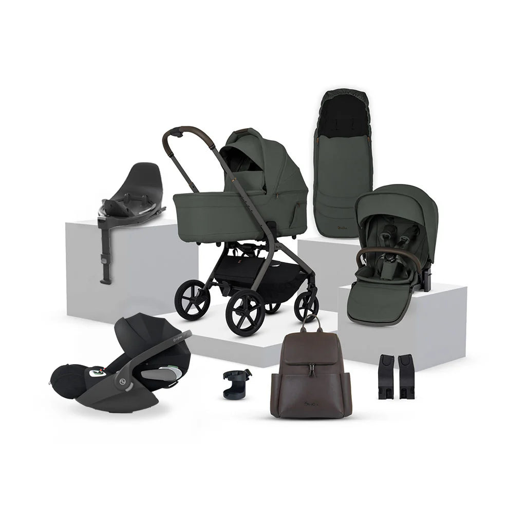 Silver Cross Breez Ultimate 360 Cloud T Beige Car Seat Bundle - Pewter Black Cloud T