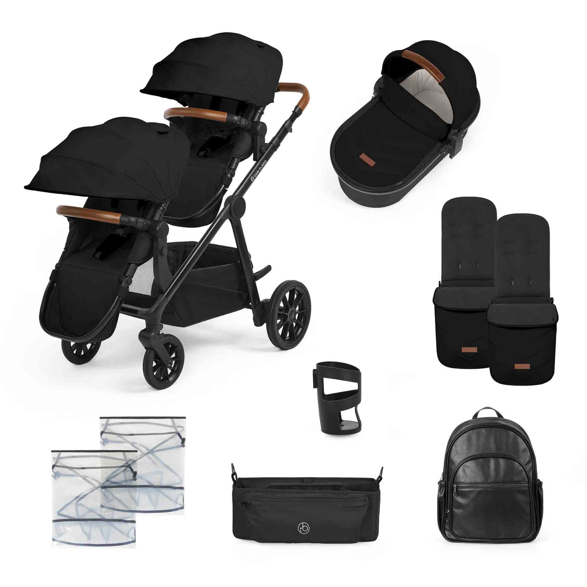 Ickle Bubba Virgo growing family  11 piece - Black
