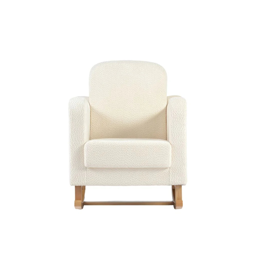 Bebe & Beyond Soother Nursing Chair + Stool – Boucle Collection Off White