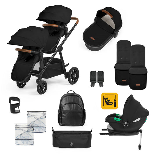 Ickle Bubba Virgo  growing  family  14 piece with I-size cirrus car seat & Isofix base- Black