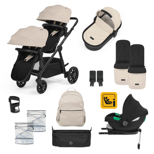 Ickle Bubba Virgo  growing  family  14 piece with I-size cirrus car seat & Isofix base- Stone