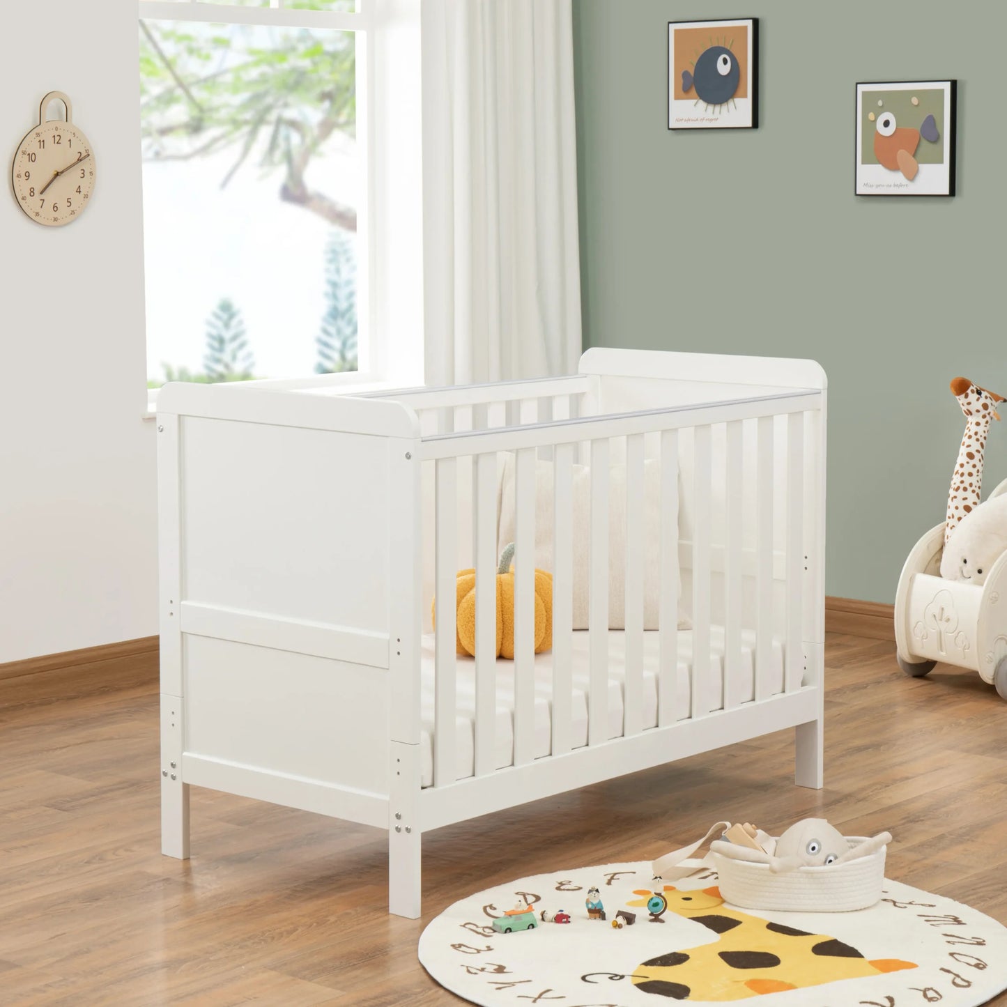 Caro Urban Mini Cot Bed – White *AUGUST OFFER