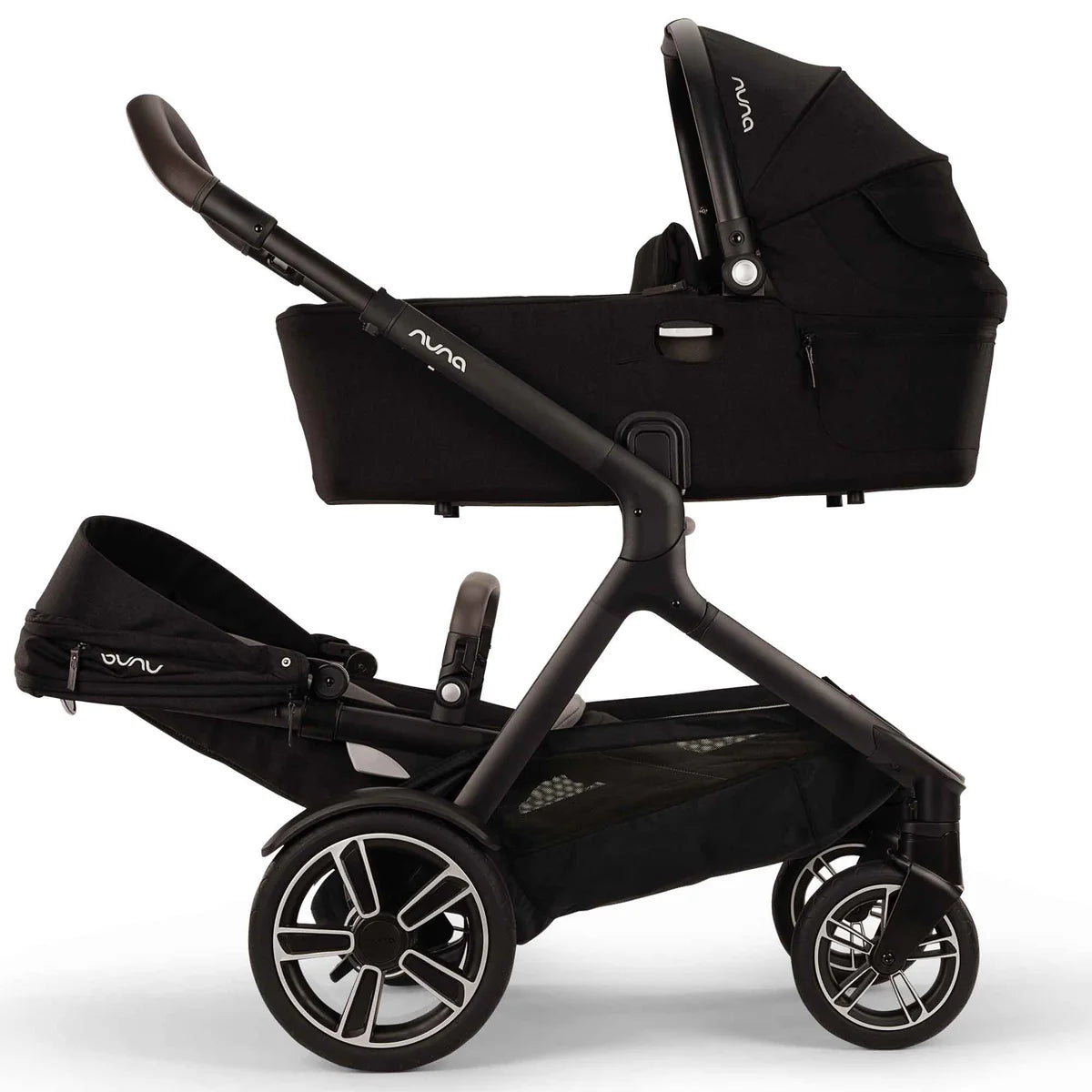 Nuna DEMI Next Tandem Bundle in Caviar and Buggy Board Open Box