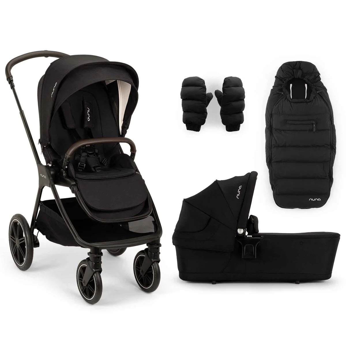 Nuna TRIV lx All Seasons Pushchair Set, Arra Flex and Rotating Curv Base Caviar Ex Display