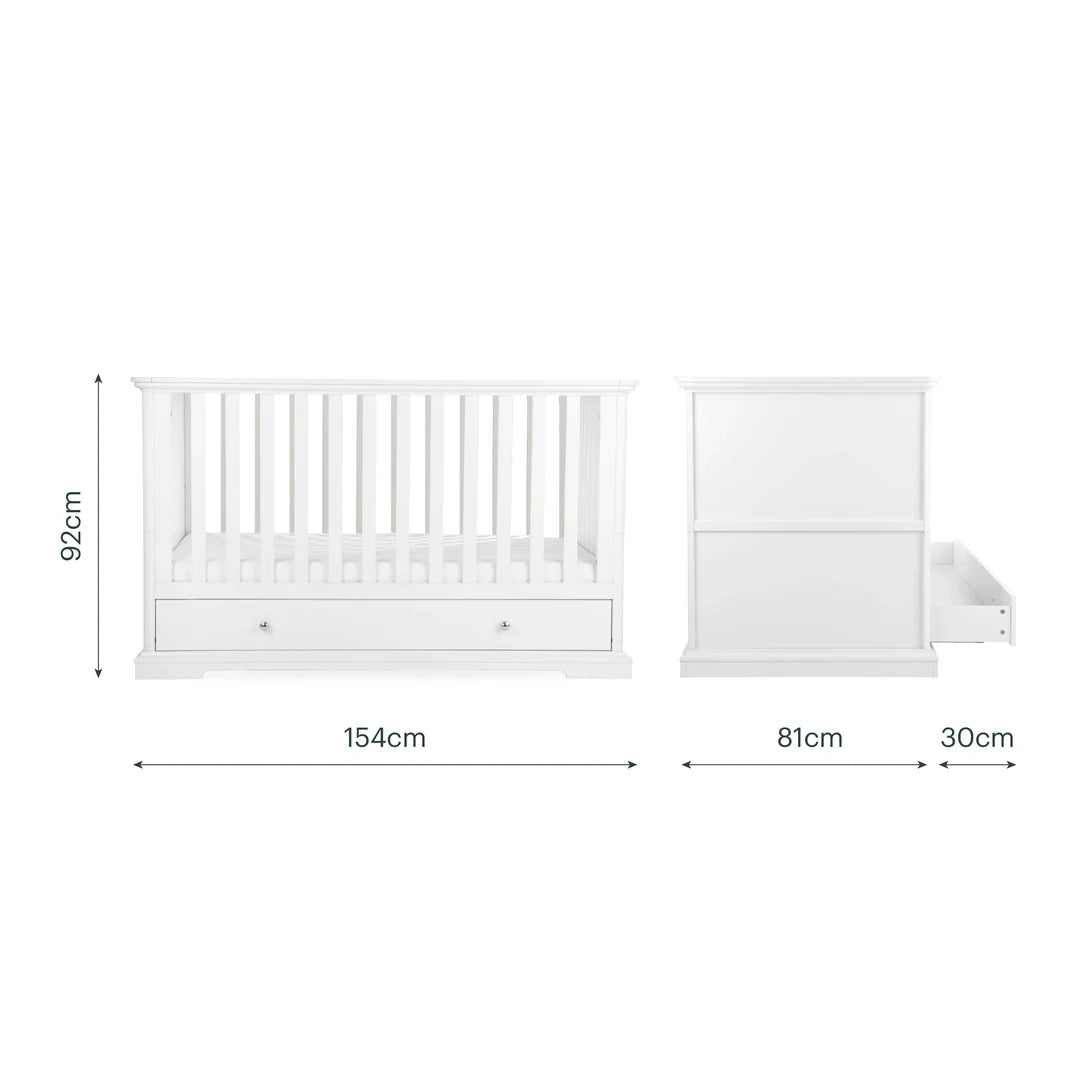 CuddleCo Beaumont Cot Bed - White