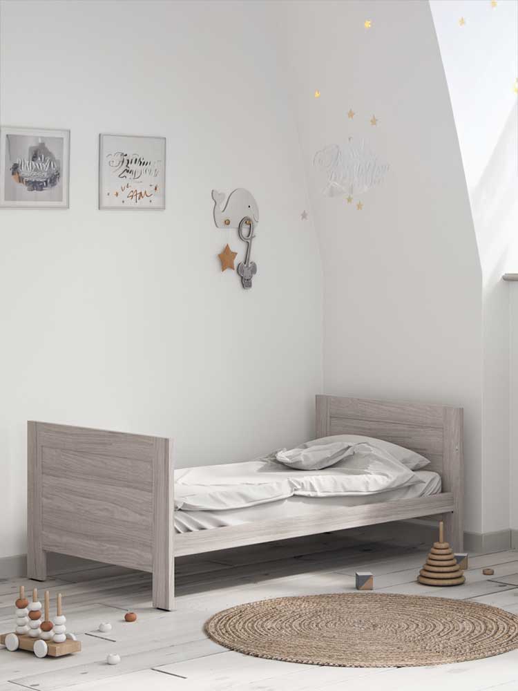 Little Acorns Amalfi Cot Bed Grey Ash