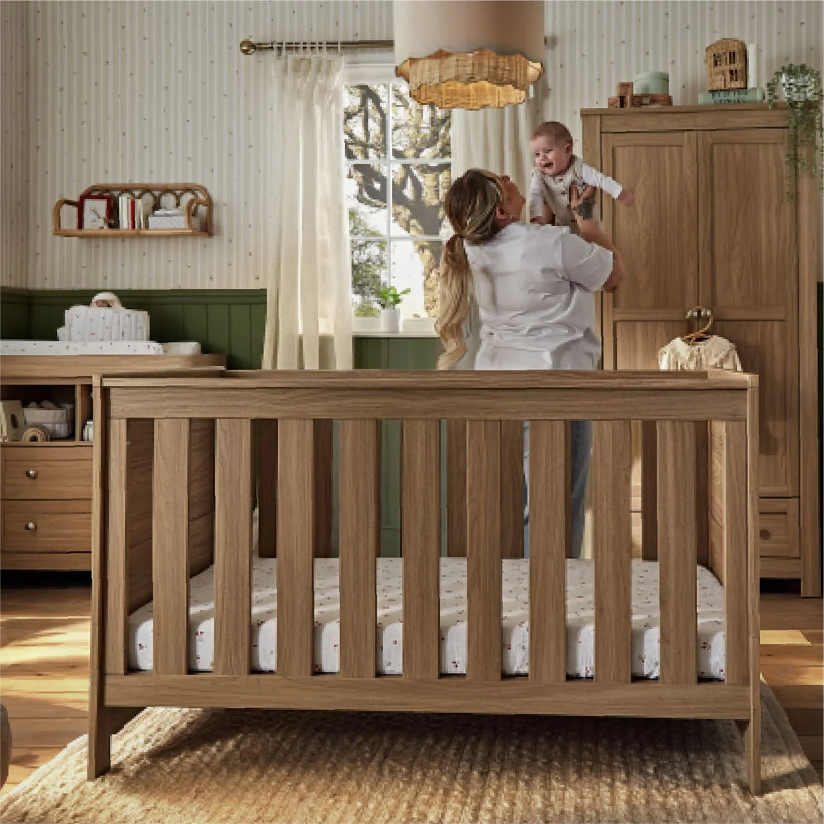 Cuddle Co Burford 3 Piece Nursery Furniture Set - Oak