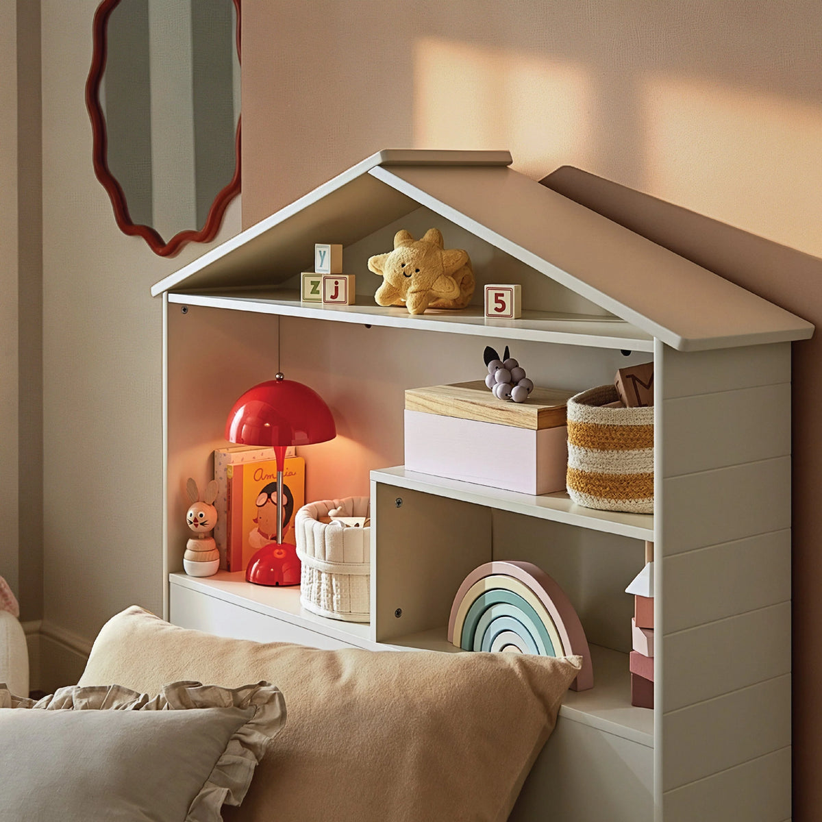 Cuddle Co Play House Single Bed with Storage - Pebble
