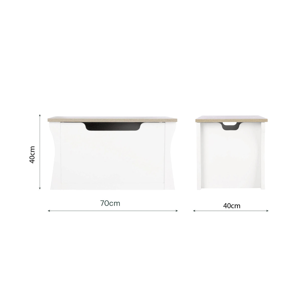 Cuddle Co Clara Storage Box - White & Ash