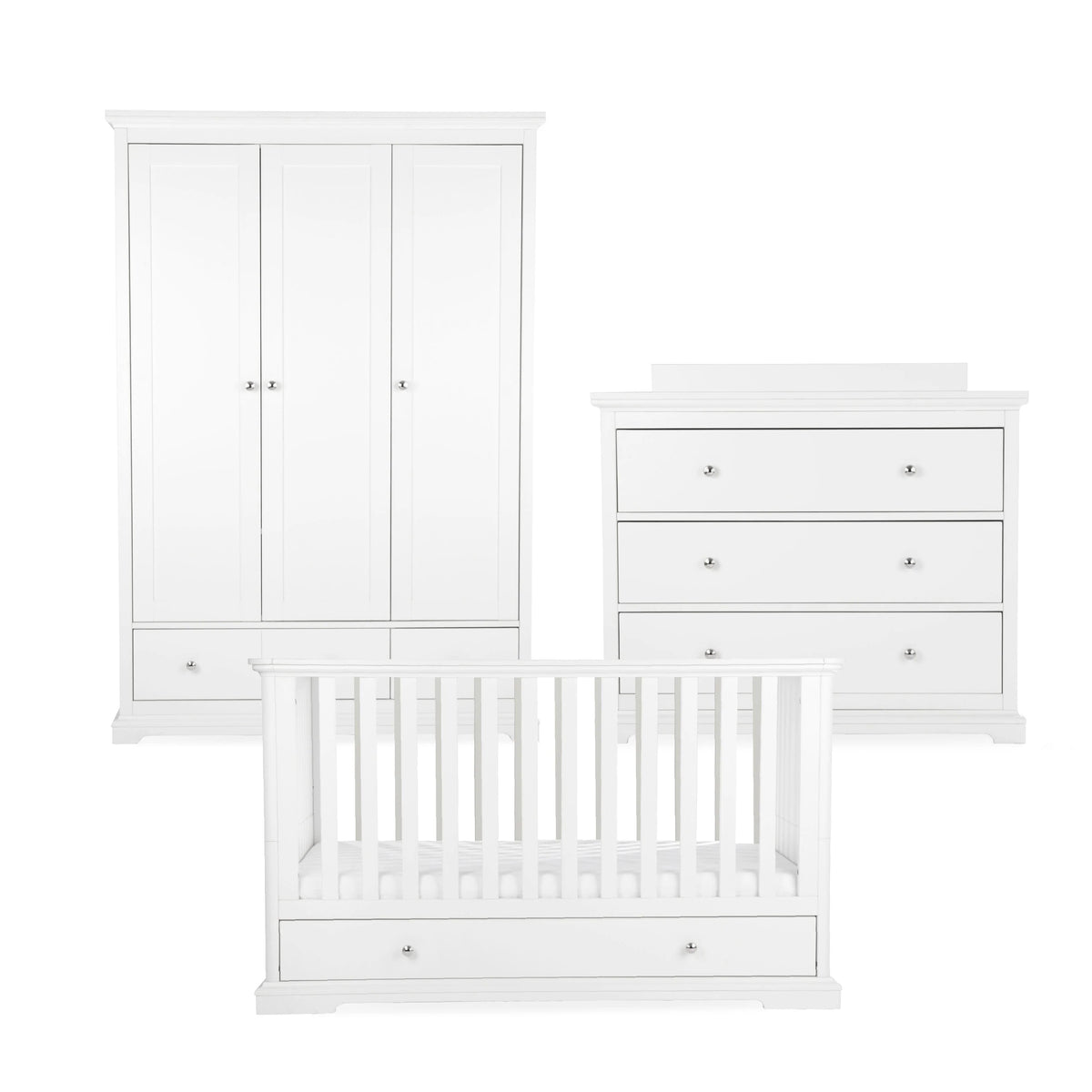 Cuddle Co Beaumont 3 Piece Nursery Furniture Set - White