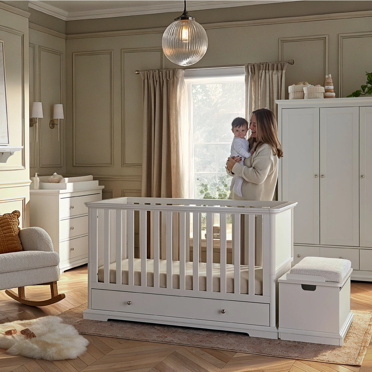 Cuddle Co Beaumont 3 Piece Nursery Furniture Set - White