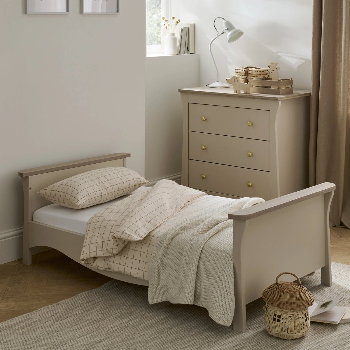 Cuddle Co Clara Toddler Bed - Cashmere & Ash