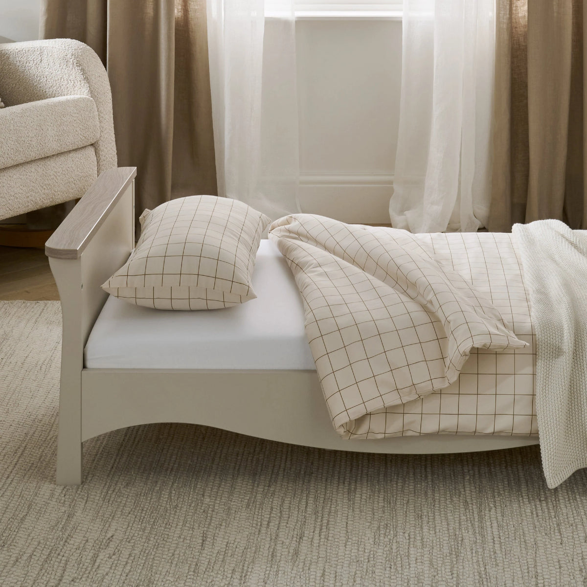 Cuddle Co Clara Toddler Bed - Cashmere & Ash