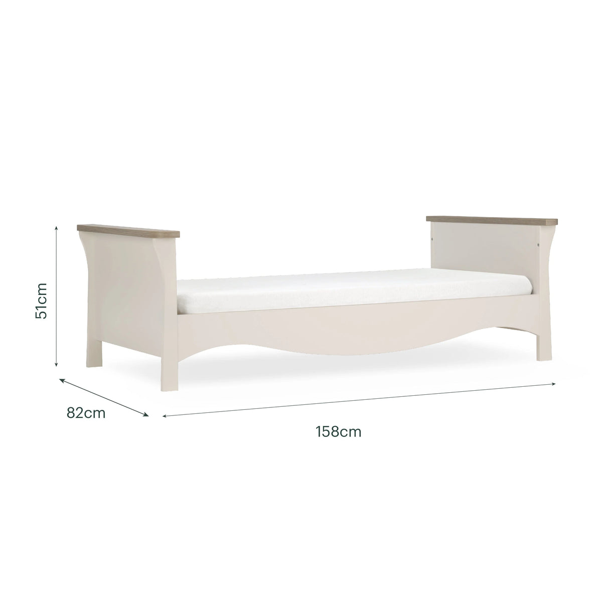 Cuddle Co Clara Toddler Bed - Cashmere & Ash