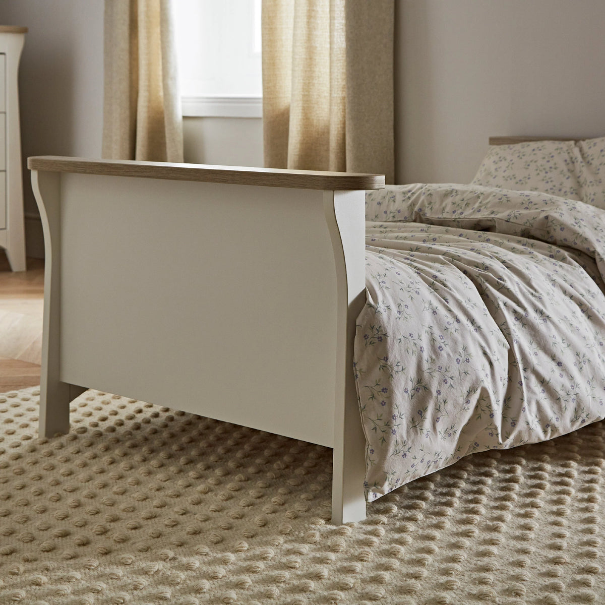 Cuddle Co Clara Toddler Bed - White & Ash