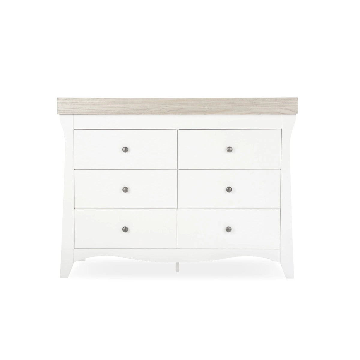 Cuddle Co Clara 6 Drawer Dresser - White & Ash Pre Order