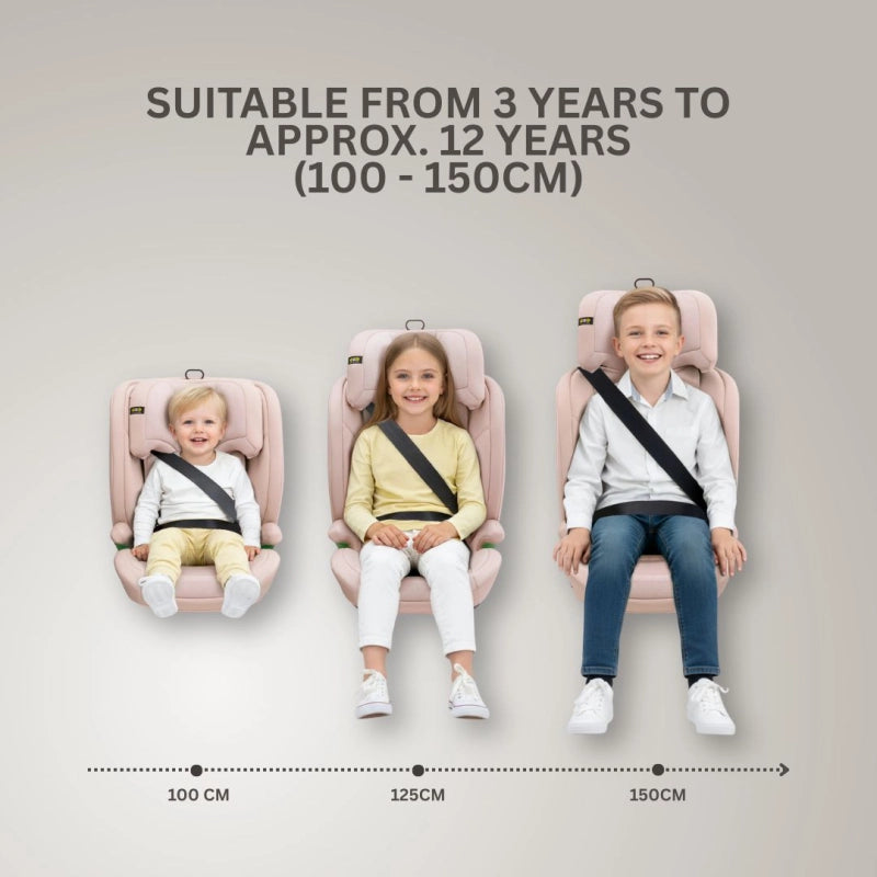 JoviKids Leon i-Size Group 2/3 Booster Car Seat – Rosewood