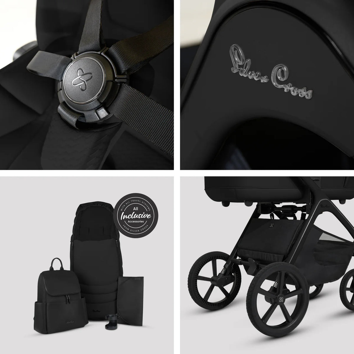Silver Cross Cove Onyx Travel System Accessory Bundle (8 piece)