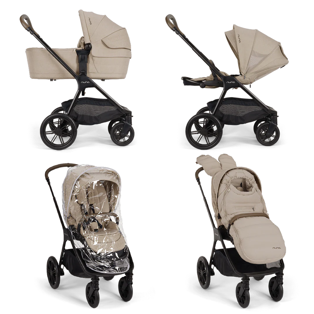 Nuna TRIV LX All Seasons Pushchair Set, ARRA Flex Car Seat and BASE Curve Bundle, Cosmopolitan