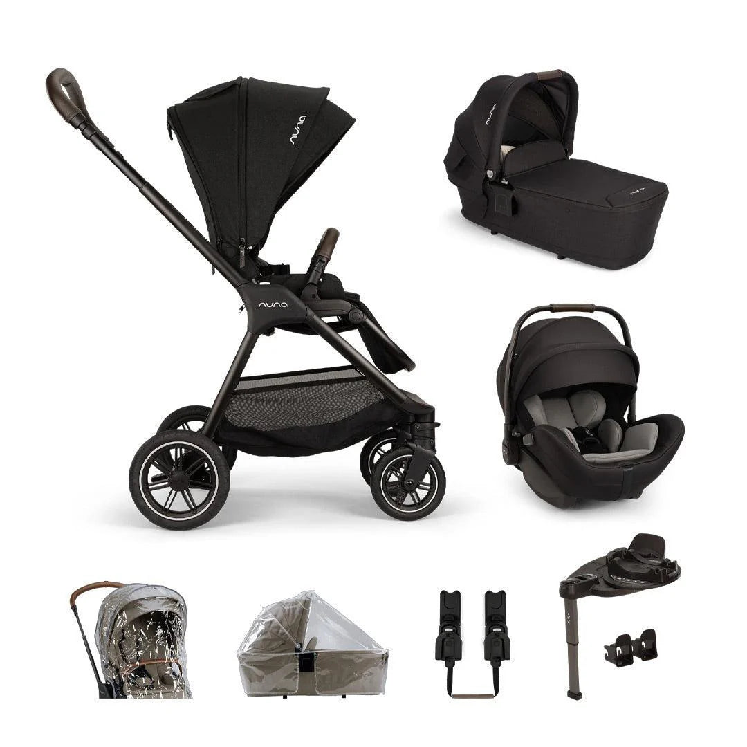 Nuna TRIV Next & ARRA Flex & BASE Curv Bundle - Caviar