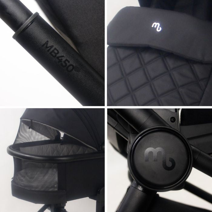 My Babiie MB450 2-in-1 Pushchair & Carrycot - Black