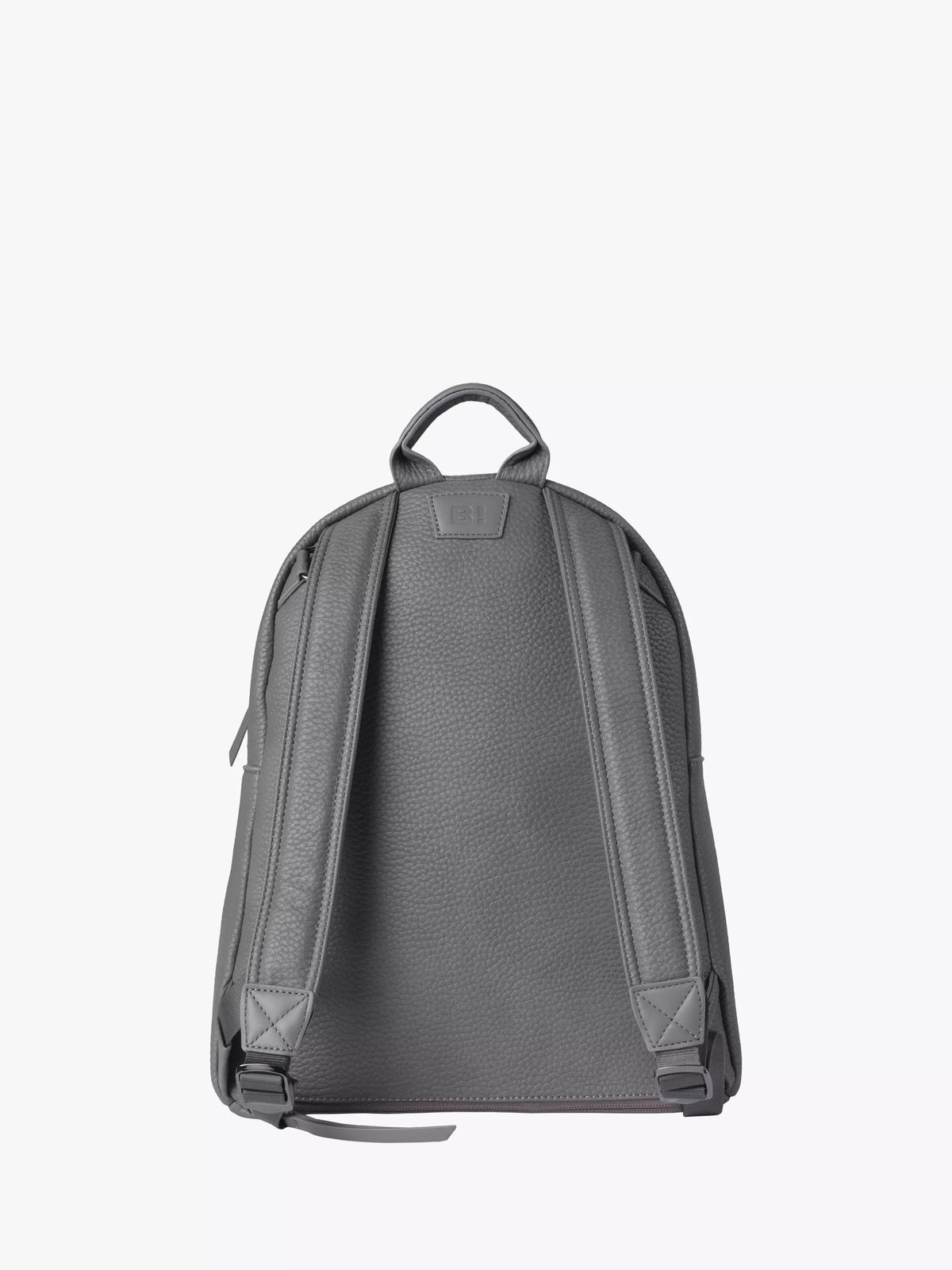 BabaBing! Luca Tumbled Vegan Leather Backpack Changing Bag, Grey