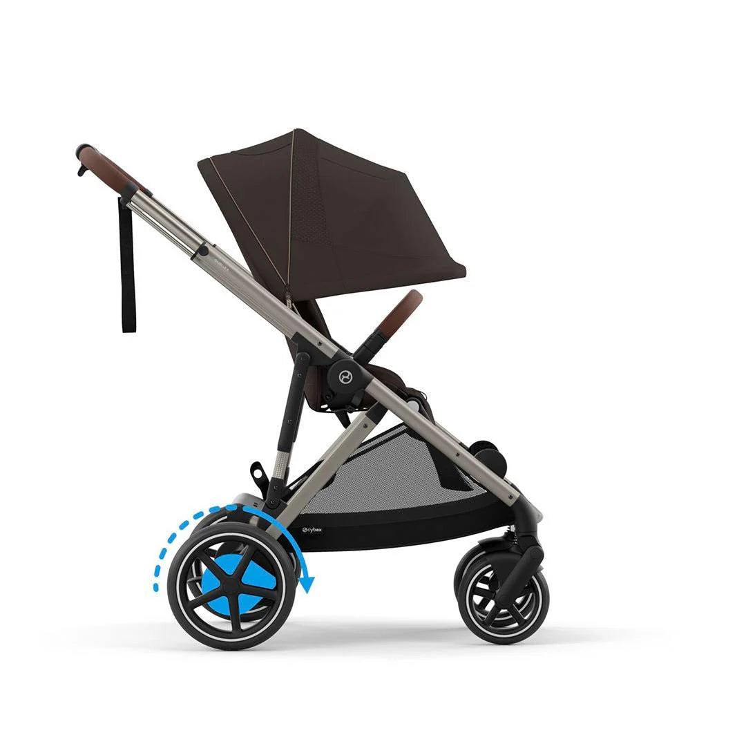 CYBEX e-Gazelle Twin Pushchair Chocolate Brown