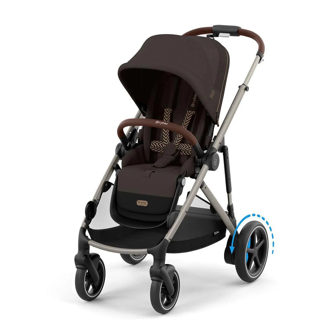 CYBEX e-Gazelle Twin Pushchair Chocolate Brown