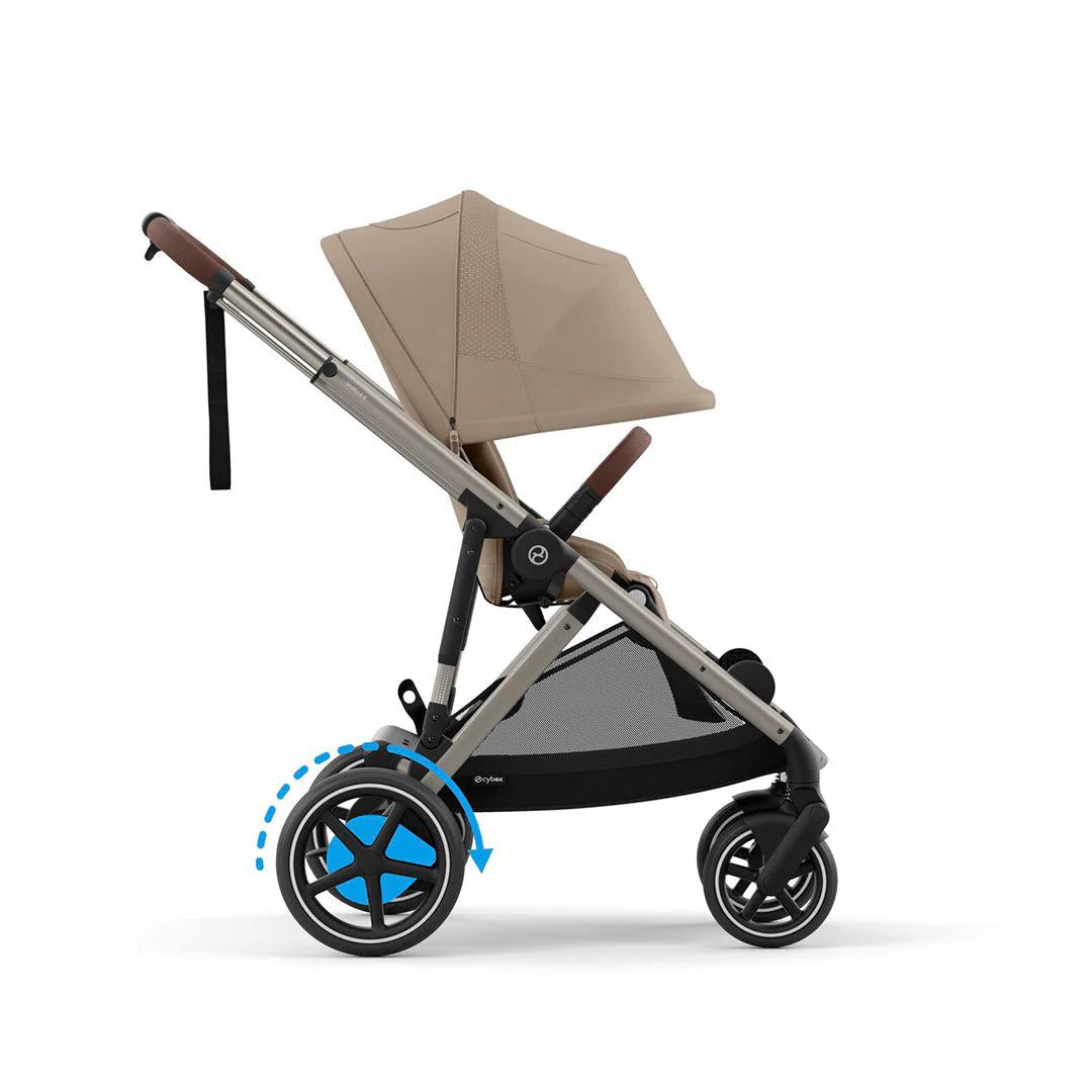CYBEX e-Gazelle Twin Pushchair Almond Beige