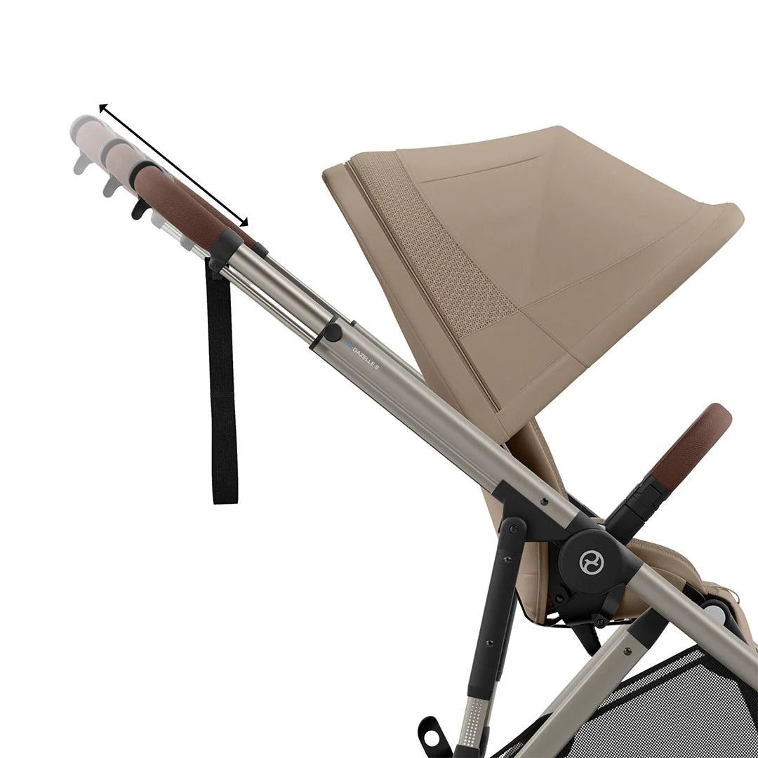 CYBEX e-Gazelle Twin Pushchair Almond Beige