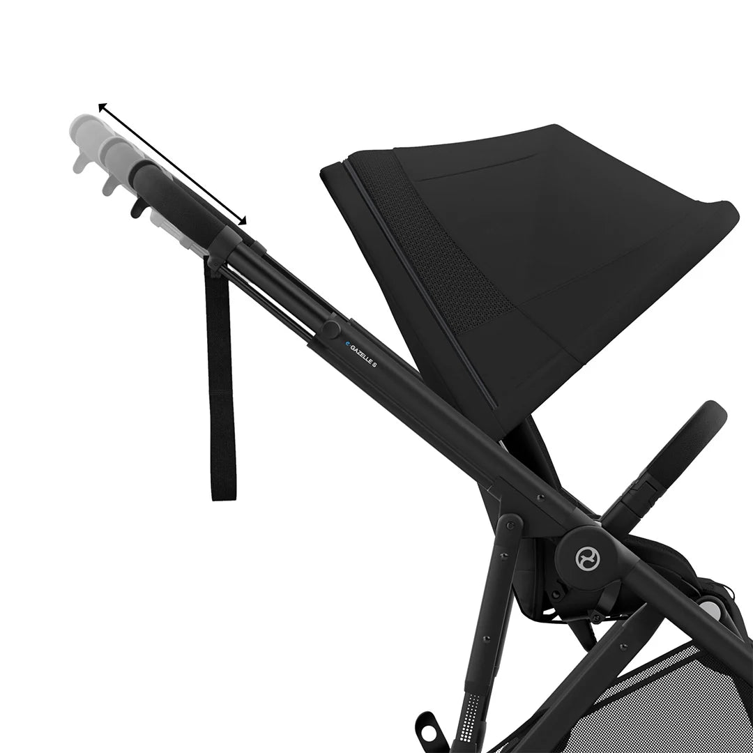 CYBEX e-Gazelle S Pushchair and Carrycot - Moon Black