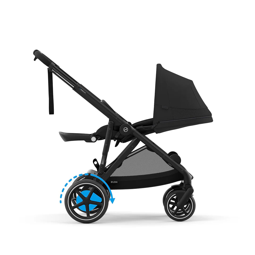CYBEX e-Gazelle S Pushchair and Carrycot - Moon Black